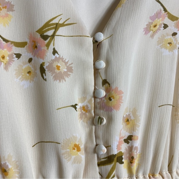 Madewell Cate Floral Print Mini Long Sleeve Dress in Carnation - Picture 7 of 14